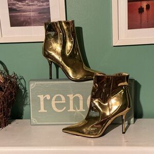 I.N.C. International Concepts Women's Holand Gold Pointed-Toe Booties